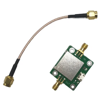 Нисък шум Радиочестотни Усилвател на 50 M-6 Ghz с Коефициент на усилване 20db и 50 ОМА Радиочестотни Усилвател с USB порт Захранване и кабел SMA за Hackrf H2