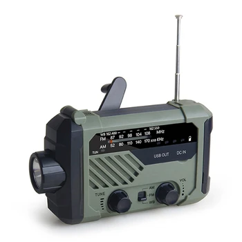 Преносимо радио FM NOAA, ръчно погодное радио в слънчева батерия с ярко фенерче, SOS аларма за спешни случаи E1YA