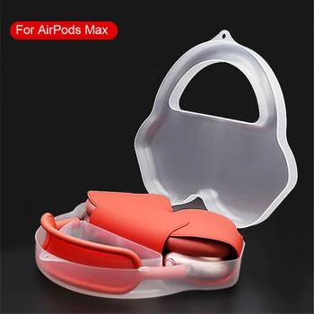 Прозрачната чанта за съхранение на AirPods Max Защитен калъф Калъф за безжични слушалки Пътна чанта за съхранение на слушалки