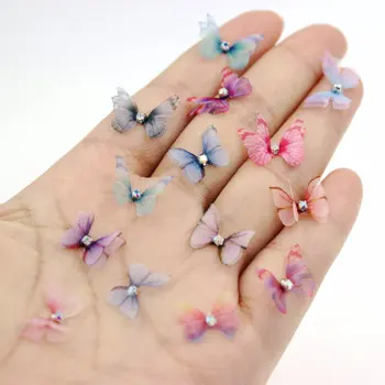 10 Броя мини еднослоен ивици-пеперуди с един камък, за да ивици върху дрехи, декоративни ленти, апликация за нокти