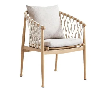 Оплетка стол за почивка в скандинавски стил на открито, в двора на вилата, в градината, водонепроницаемое и слънцезащитно