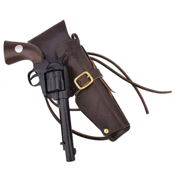 Кобур за револьвера Wayne'Dog от естествена кожа, Каубойски кобури в стил Уестърн за дясна ръка/лява ръка