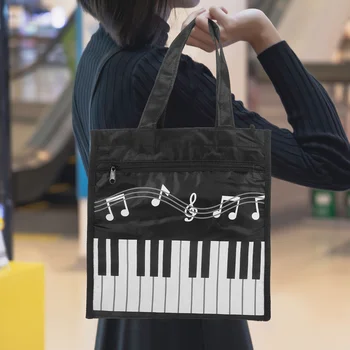 Чанти за пиано от 2 теми, пазарски чанти, декоративна чанта-тоут, за многократна употреба за хранителни стоки чанти