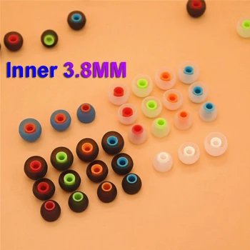 12шт 3,8 мм Цветни сменяеми гумени слушалки, накрайници за уши за слушалки, амбушюры, възглавници, силиконови ушни втулки