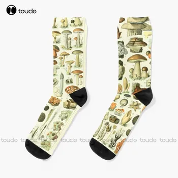 Дамски чорапи с шарките на диви гъби Унисекс Чорапи за възрастни, юноши и младежи, Чорапи Коледен подарък по поръчка, висококачествен цифров печат на 360 ° във формат HD