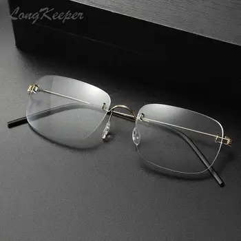 Фотохромичните слънчеви очила Дамски Правоъгълни оптични очила без метални рамки със защита от синя светлина, Мъжки Предпазни очила Uv400