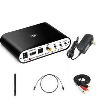 DA615H 5.1 CH Аудио Декодер Bluetooth 5.0 Приемник КПР Безжичен Аудиоадаптер Оптичен Коаксиален U Play ARC КПР DTS US Plug