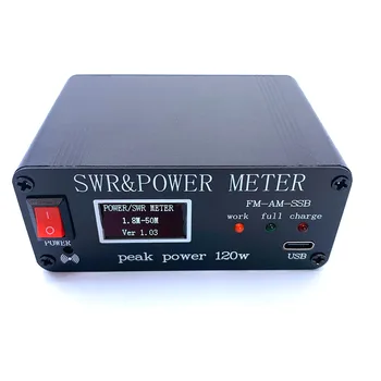 FM AM SSB 1,8 Mhz-50 Mhz КСВ Мощност Ваттметр КСВ и Измерител на мощност Мощност 120 W PWR КСВ Метър