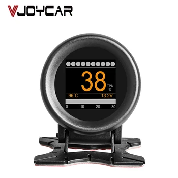Vjoycar Mini Smart HUD Скоростомер OBD2 Дисплей Електронни аксесоари за диагностика на автомобила Кодове за неизправности Аларма натоварване на двигателя