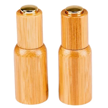 5шт на Едро Екологично чист 15 мл 30 мл 50 мл 10 мл екологично чист роял златни бамбукови стъклен флакон-краен за етеричното масло