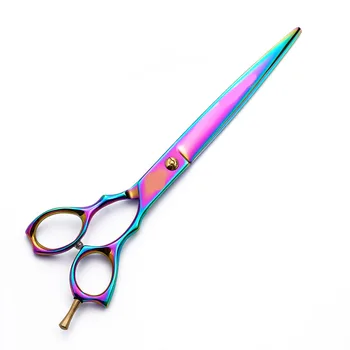 Професионални ножици За подстригване на домашни любимци ножици за подстригване на кучета 8 инча Япония неръждаема стомана 440c rainbow high-end hair cutting groomer