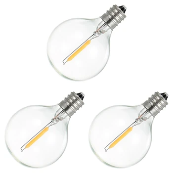 9 бр. сменяеми led крушки G40, нечупливи led лампи-глобуси с винтовым основание E12 За слънчеви гирлянди Топло бяло
