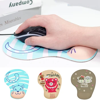 3D cartoony подложка за компютърна мишка на китката, удобен за подложка за мишка, нескользящая поставка, силиконов подложка за китките, офис работа и за игра на PC, лаптоп