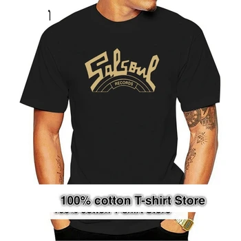 Нова мъжка черна тениска с логото на Salsoul Records, размери от S до 3Xl, нова готина тениска