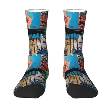 Мъжки Чорапи за екипажа A Lower Eastside Memory Унисекс, Сладки Чорапи Jean Michel Basquiats, Пролет-Лято, Есен-Зима, Модел Чорапи