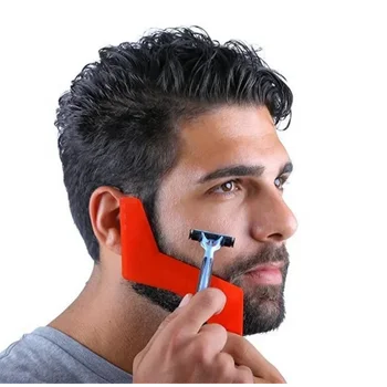 Мъжки гребени за оформяне на брада, подстригване за коса, Пластмасов гребен мъжки, за да даде форма брада, козметичен инструмент за стайлинг на коса, шаблони за изрязване на брадата, на линия