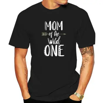 Тениска Mom Of The Wild One, забавни мъжки тениски, коледно облекло, эстетичные памучни блузи, градинска риза