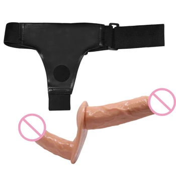Носимые вибратори с страпонами и регулируем колан Реалистични Подвижни вибратор от Секс-играчки за възрастни, жени и лесбийски двойки U1JD
