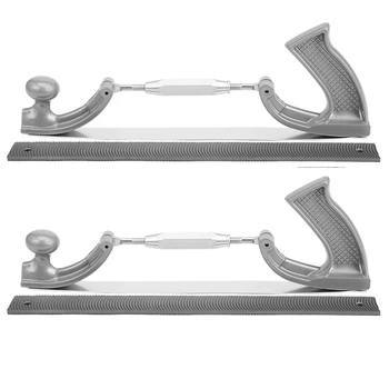 2X пилок за полиране на метални панели с фрезерованными зъби на регулирана рамка, който е паркет купето на автомобила, метален държач за пилок с извити зъби (средно)